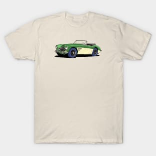 Two tone Austin-Healey 3000 in green and cream T-Shirt